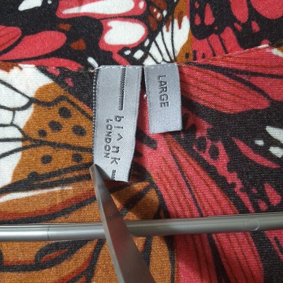 Blank London Stephanie Top Womens Large Monarch Butterfly Crochet Boho Peasant - Picture 3 of 7